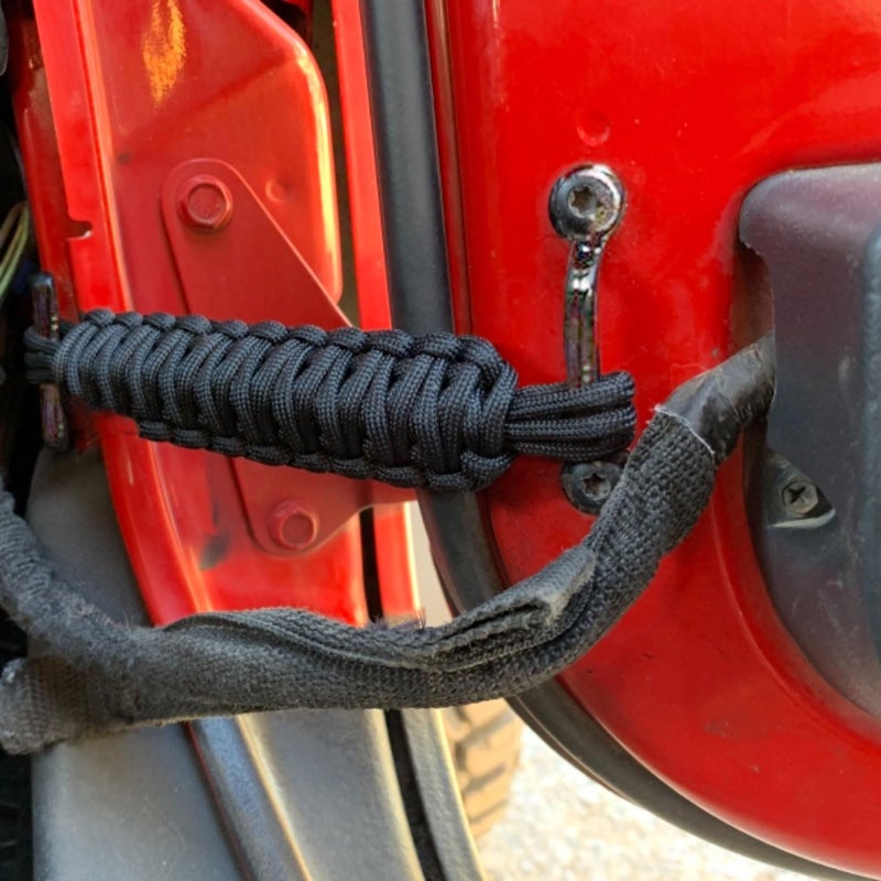 KIXILO Door Limiting Straps for 1987-2023 Wrangler CJ YJ TJ JK JL & Gladiator JT Truck Retractable High Toughness Swing Limiter Replacement Parts 2 Pack (Black) - Image 4